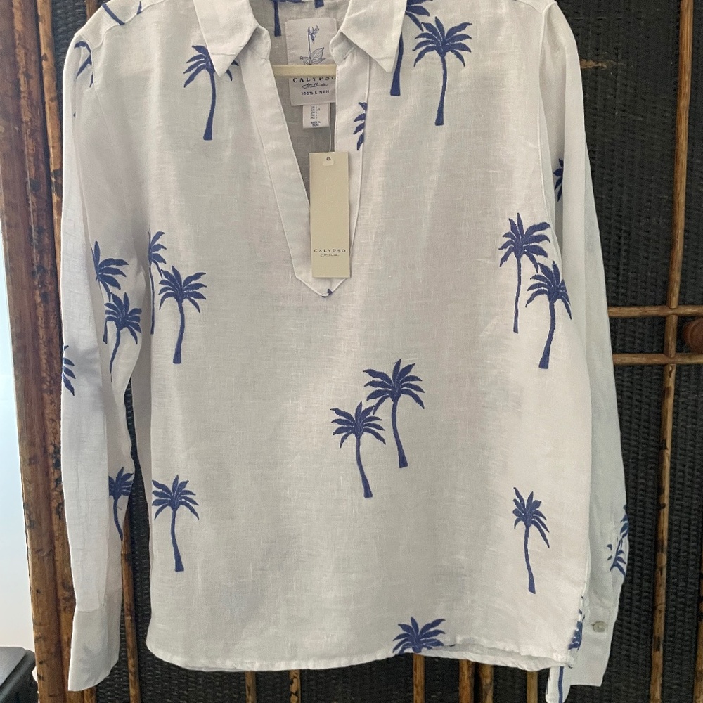 Calypso linen blouse